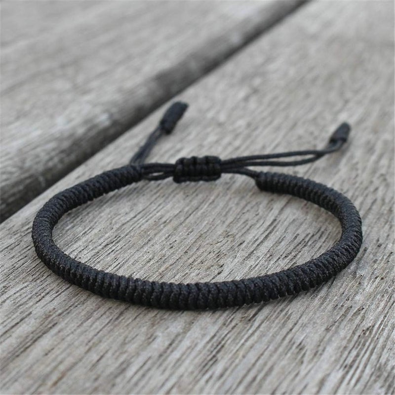 kelistom Handmade String Bracelet for Women Men Simple Red Black Braided Adjustable Charm Bracelets Minimalist Jewelry - Image 2
